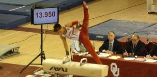 Yul Moldauer Pommel Horse set vs Iowa | Oklahoma Gymnastics