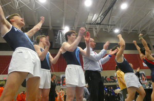 Kingwood cheering on Christopher Kuzmickas
