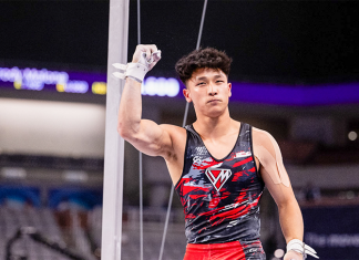 Yul Moldauer Claims Third US Title on Parallel Bars, Secures Spot in Olympic Trials
