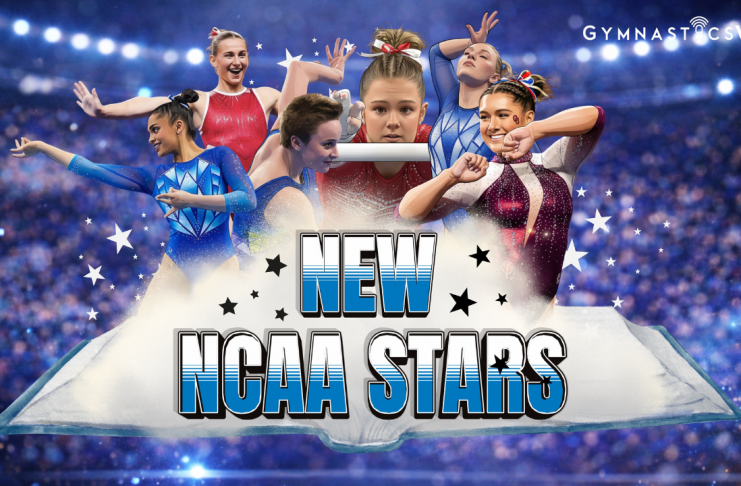 2026 NCAA gymnastics freshmen Mackenzie Estep, Tiana Sumanasekera, and Ashlee Sullivan competing