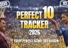 NCAA gymnastics perfect 10 tracker 2026 season - scoreboard showing 10.0