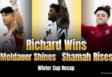 Richard Wins, Moldauer Shines, Shamah Rises: Winter Cup Signals a New Era for U.S. Men’s Gymnastics Frederick Richard, Yul Moldauer, and David Shamah at the 2026 USA Gymnastics Winter Cup