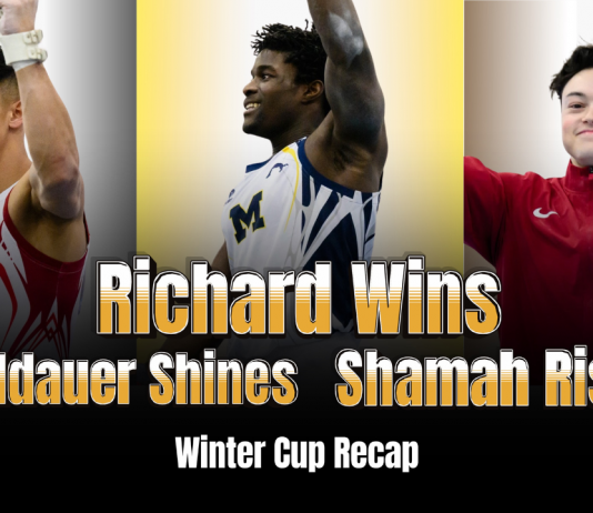 Richard Wins, Moldauer Shines, Shamah Rises: Winter Cup Signals a New Era for U.S. Men’s Gymnastics Frederick Richard, Yul Moldauer, and David Shamah at the 2026 USA Gymnastics Winter Cup