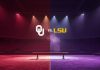 Oklahoma vs LSU Gymnastics Preview: No. 1 Sooners Host No. 2 Tigers in Battle of SEC Titans No. 1 Oklahoma Sooners vs No. 2 LSU Tigers gymnastics meet February 20, 2026 at Lloyd Noble Center featuring split-screen arena with balance beam