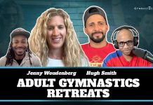 Jenny Woudenberg and Hugh Smith co-founders of Adult Gymnastics Retreats GymnasticsVille Podcast