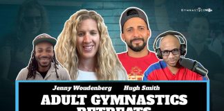 Jenny Woudenberg and Hugh Smith co-founders of Adult Gymnastics Retreats GymnasticsVille Podcast